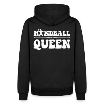 Handball Joueur Handball Queen Outfit - Sweat à capuche Premium bio Homme - noir - Dos - Nico (187cm)