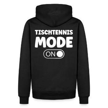 Tischtennis Ping Pong Mode On Spruch für Table - Männer Premium Bio Hoodie - Schwarz - Hinten - Nico (187cm)