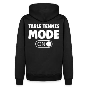 Tischtennis Ping Pong Mode On Spruch für Table - Männer Premium Bio Hoodie - Schwarz - Hinten - Nico (187cm)