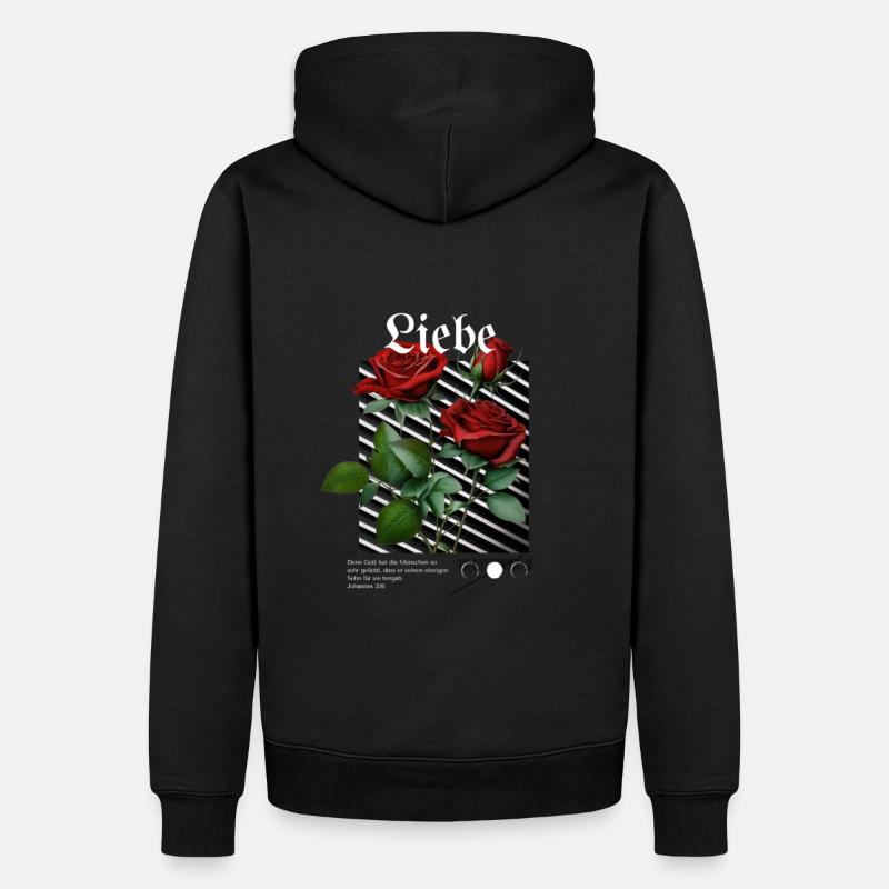 Amour sincère - Sweat à capuche Premium bio Homme - noir