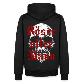 Evil Old Man - Men’s Premium Organic Hoodie - black - Back - Nico (187cm)