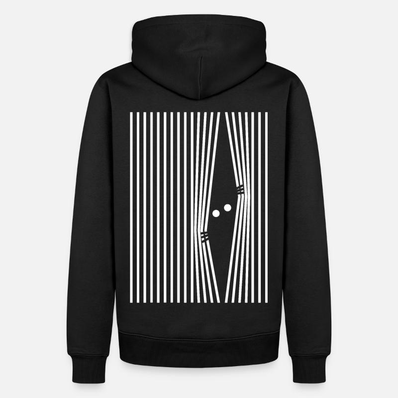 Kleines Monster hinter Gittern - Männer Premium Bio Hoodie - Schwarz
