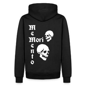 Memento Mori - Crâne de vampire - Sweat à capuche Premium bio Homme - noir - Dos - Nico (187cm)