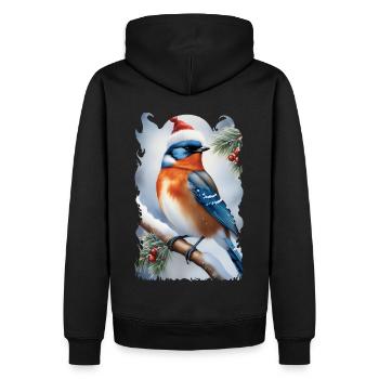 Christmas bird 7 - Sweat à capuche Premium bio Homme - noir - Dos - Nico (187cm)