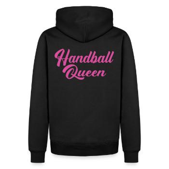Handball Joueur Handball Queen Outfit - Sweat à capuche Premium bio Homme - noir - Dos - Nico (187cm)