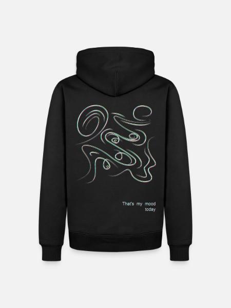 Peace - such a mood - Men’s Premium Organic Hoodie - black
