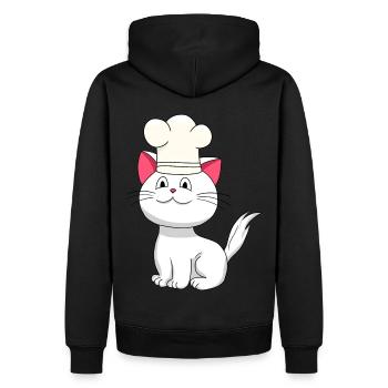 Cat Chef Chapeau de Chef Enfants Cuisine Métiers de la cuisine - Sweat à capuche Premium bio Homme - noir - Dos - Nico (187cm)