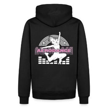 Aerodance Fitness GYM Geschenk - Männer Premium Bio Hoodie - Schwarz - Hinten - Nico (187cm)
