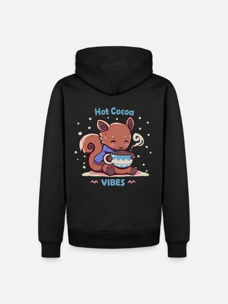 Hot Cocoa Vibes - Men’s Premium Organic Hoodie - black