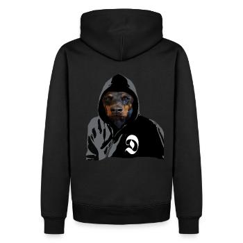 Doberman chien de race, Doberman - Sweat à capuche Premium bio Homme - noir - Dos - Nico (187cm)