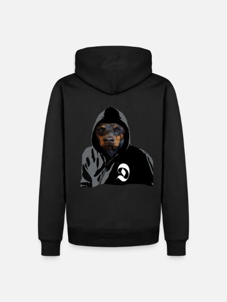 Doberman dog dog sport, Doberman - Men’s Premium Organic Hoodie - black