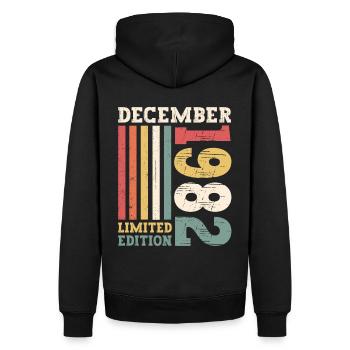 Décembre Né en 1982 Cadeau de 40e anniversaire - Sweat à capuche Premium bio Homme - noir - Dos - Nico (187cm)