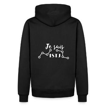 Personnalité ISTJ - Sweat à capuche Premium bio Homme - noir - Dos - Nico (187cm)