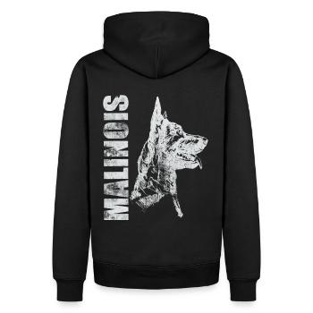 Malinois Shirt IGP Hundesport Motiv - Männer Premium Bio Hoodie - Schwarz - Hinten - Nico (187cm)