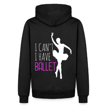 Danseuse de ballet élégante aux mouvements gracieux - Sweat à capuche Premium bio Homme - noir - Dos - Nico (187cm)