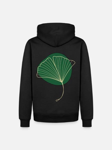 Ginkgo - Men’s Premium Organic Hoodie - black
