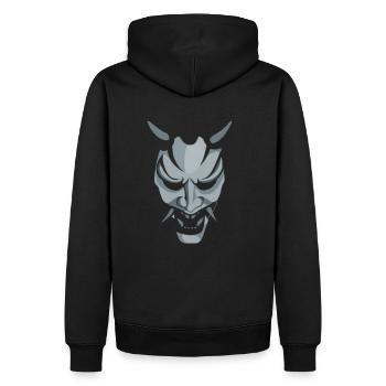 Arion_Oni - Männer Premium Bio Hoodie - Schwarz - Hinten - Nico (187cm)