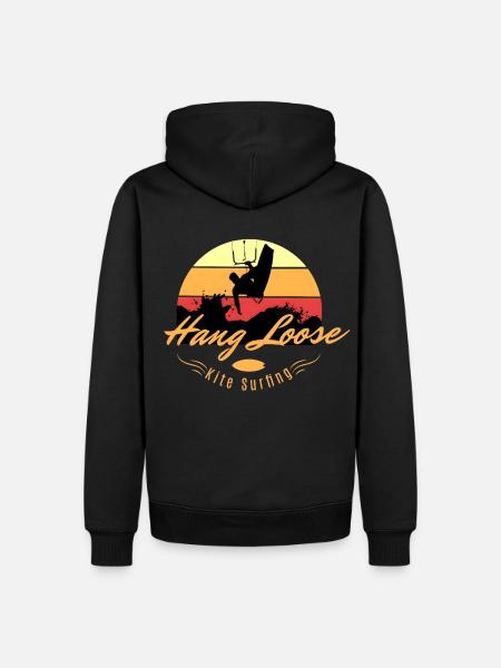Kitesurfing - Männer Premium Bio Hoodie - Schwarz