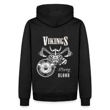 Vikings sang fort Valhalla Viking Guerrier - Sweat à capuche Premium bio Homme - noir - Dos - Nico (187cm)
