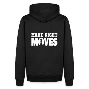 Chess Move Chess Game Chess Board Gift - Men’s Premium Organic Hoodie - black - Back - Nico (187cm)