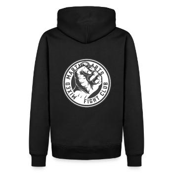 MMA Fight Club, Muay Thai, Boxe, Kickboxing, Karaté - Sweat à capuche Premium bio Homme - noir - Dos - Nico (187cm)