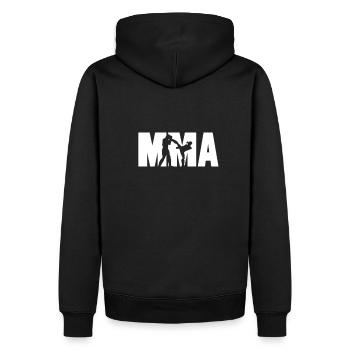 MMA Arts Martiaux Muay Thai Boxe Arts Martiaux Combat - Sweat à capuche Premium bio Homme - noir - Dos - Nico (187cm)