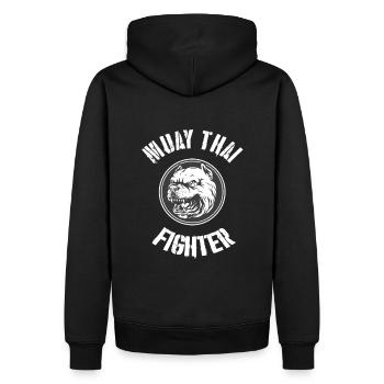 Muay Thai Fighter MMA Martial Arts Boxen Kickboxen - Männer Premium Bio Hoodie - Schwarz - Hinten - Nico (187cm)