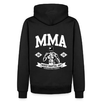 MMA Martial Arts Muay Thai Boxen Kickboxen Fighter - Männer Premium Bio Hoodie - Schwarz - Hinten - Nico (187cm)