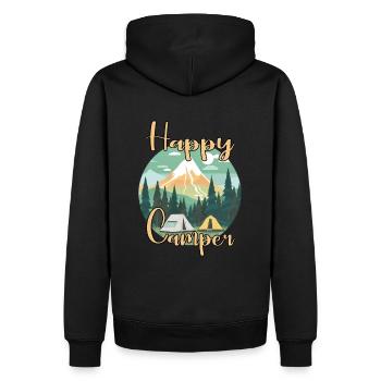 Lustiger Camper und Wanderer Liebhaber - Männer Premium Bio Hoodie - Schwarz - Hinten - Nico (187cm)