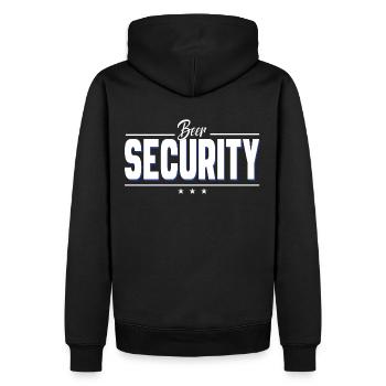 Beer Security Bier Sicherheitsdienst Polizei Party - Männer Premium Bio Hoodie - Schwarz - Hinten - Nico (187cm)