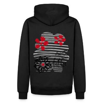 create your future - Männer Premium Bio Hoodie - Schwarz - Hinten - Nico (187cm)