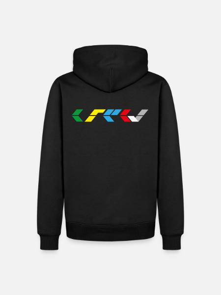 CREW-Klappbrett-Stil - Männer Premium Bio Hoodie - Schwarz
