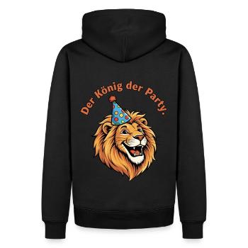 Le roi de la fête - Sweat à capuche Premium bio Homme - noir - Dos - Nico (187cm)