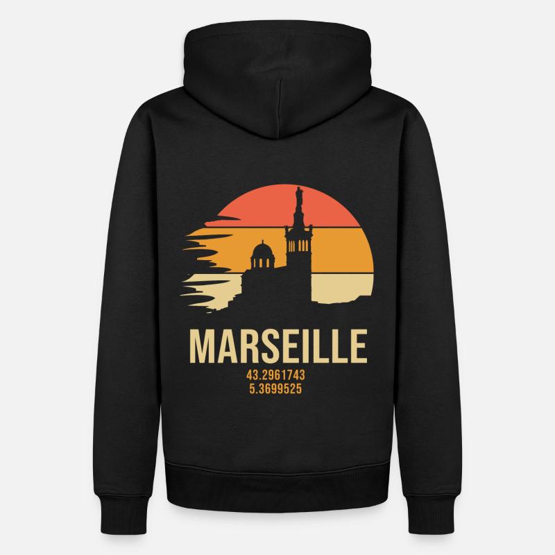 Marseille 13 marseillais marseille - Sweat à capuche Premium bio Homme - noir