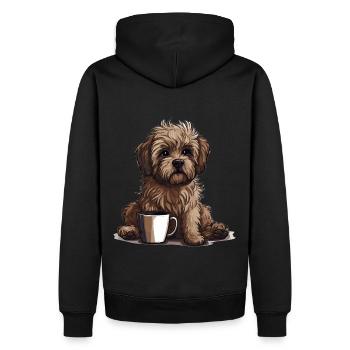 Bolonka Zwetna Puppy Dog fière maîtresse pour - Sweat à capuche Premium bio Homme - noir - Dos - Nico (187cm)