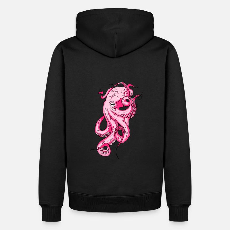 Poulpe - Sweat à capuche Premium bio Homme - noir