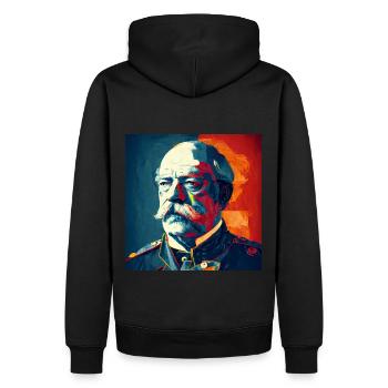 Otto von Bismarck Pop Art - Männer Premium Bio Hoodie - Schwarz - Hinten - Nico (187cm)