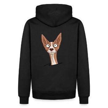 podenco - Sweat à capuche Premium bio Homme - noir - Dos - Nico (187cm)