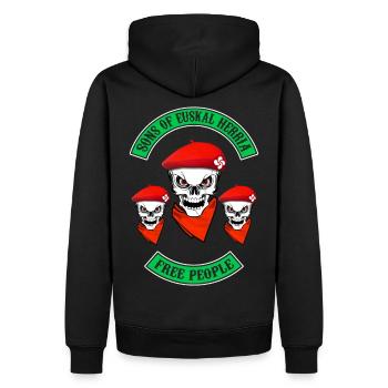 euskal herria bikers - Sweat à capuche Premium bio Homme - noir - Dos - Nico (187cm)