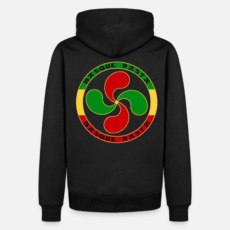 rasta Baskenquer - Männer Premium Bio Hoodie - Schwarz