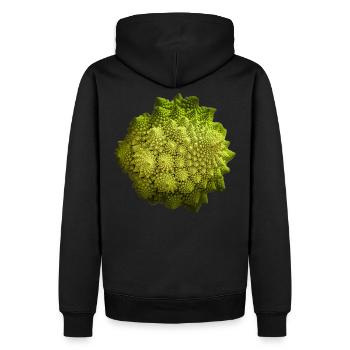Romanesco - Fraktale in der Natur - Männer Premium Bio Hoodie - Schwarz - Hinten - Nico (187cm)