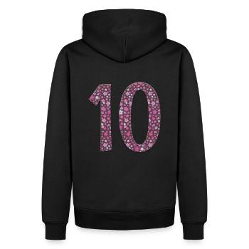 10. Geburtstag 10 Jahre Mädchen Kindergeburtstag - Männer Premium Bio Hoodie - Schwarz - Hinten - Nico (187cm)