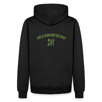 veganisierend Veganer Veganerin vegan grün Natur - Männer Premium Bio Hoodie - Schwarz - Hinten - Nico (187cm)