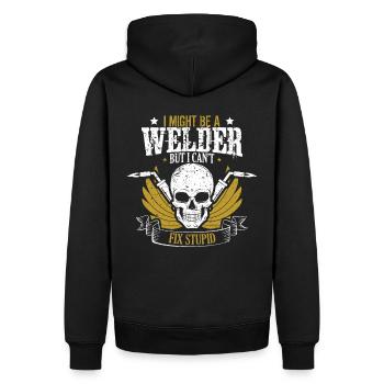 Soudeur - expert en soudage - Sweat à capuche Premium bio Homme - noir - Dos - Nico (187cm)