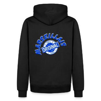 Marseillais - Sweat à capuche Premium bio Homme - noir - Dos - Nico (187cm)