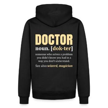 Docteur - Docteur - Sweat à capuche Premium bio Homme - noir - Dos - Nico (187cm)