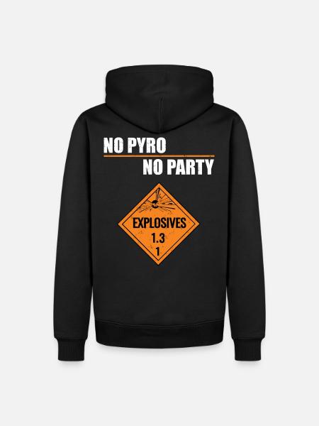 No Pyro No Party - Sweat à capuche Premium bio Homme - noir
