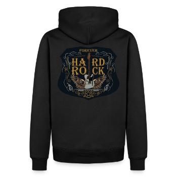 Forever Hard Rock, EH Studio, Cadeau, Guitare - Sweat à capuche Premium bio Homme - noir - Dos - Nico (187cm)