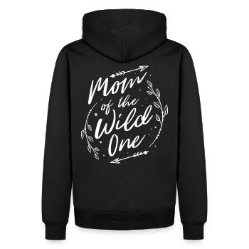 Maman du sauvage - Sweat à capuche Premium bio Homme - noir - Dos - Nico (187cm)