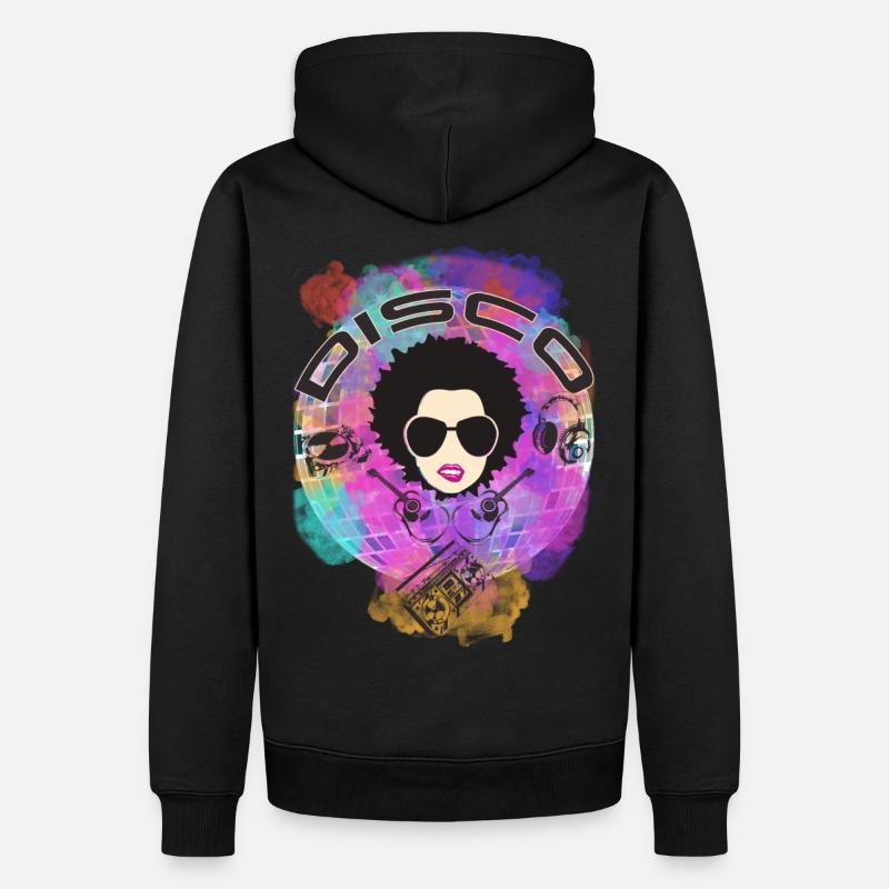 Disco - Männer Premium Bio Hoodie - Schwarz